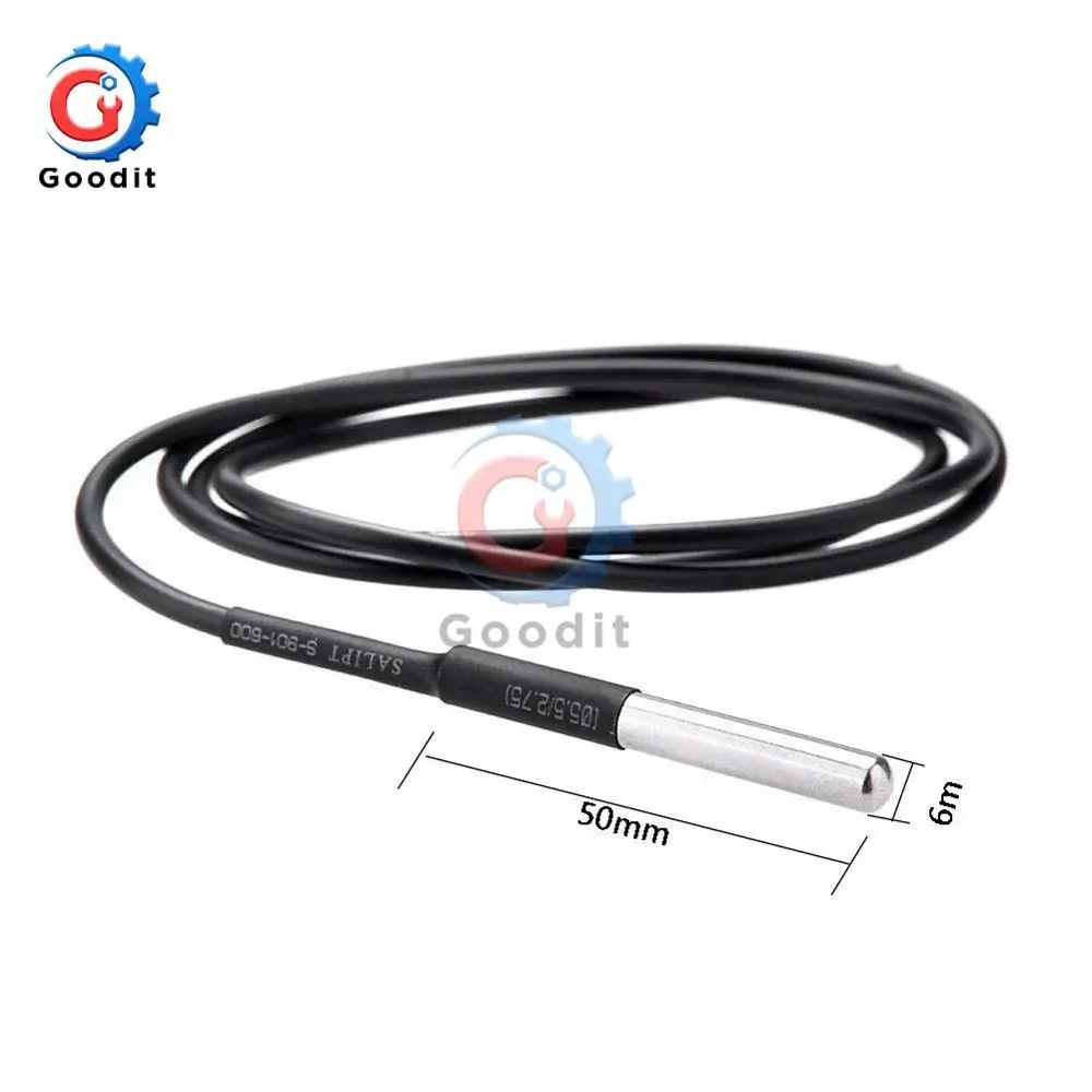 

1M DS1820 Waterproof Temperature Sensor Stainless Steel Package DS18b20 Temperature Probe 18B20 For Arduino