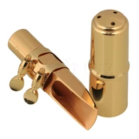 yibuy gold 6 plastic sax mouthpiece set with cap ligature for e flat alto saxophone