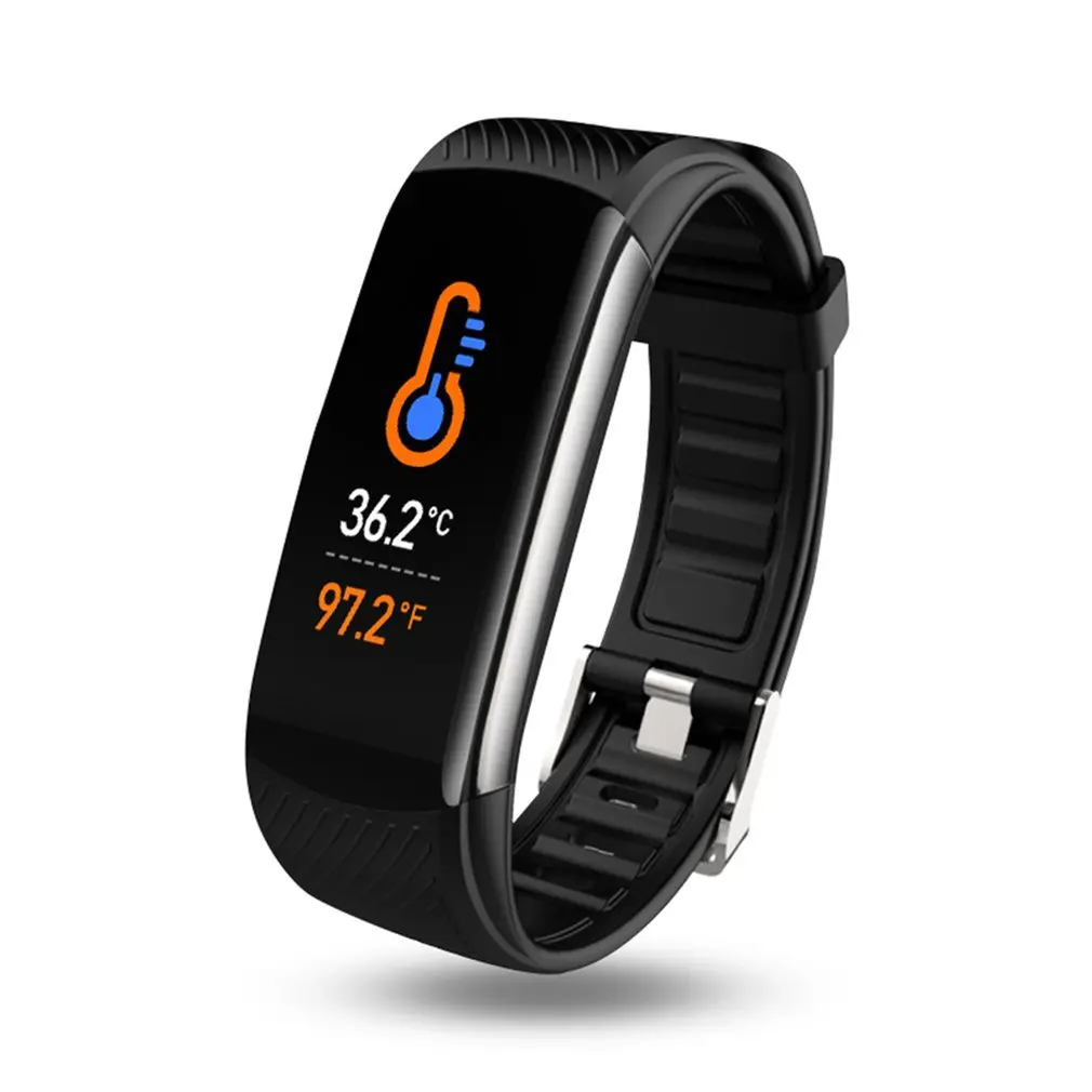 

Смарт-часы C6T для мужчин и женщин, водонепроницаемые фитнес-браслет с монитором температуры тела, для телефонов на базе IOS и Android