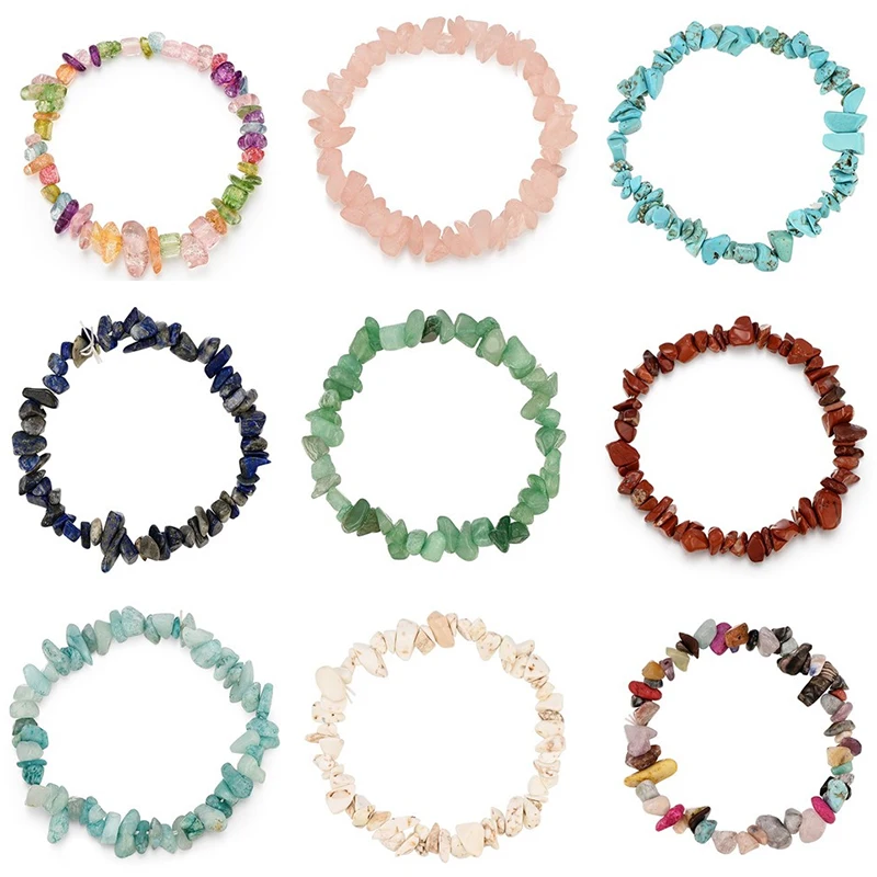 10 красочных браслетов из бисера Необычные блестящие эластичные браслеты