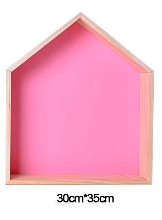 Pink big Украшение для детской комнаты деревянная полка для детской комнаты для мальчиков и девочек декор для стен полка - Цвет: Pink big
