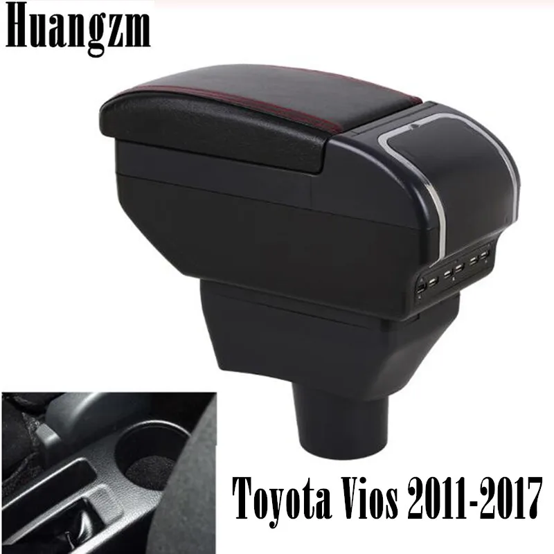 Для Toyota Yaris Vitz Vios 2011 2017 двухслойная Большая вместительная коробка для хранения