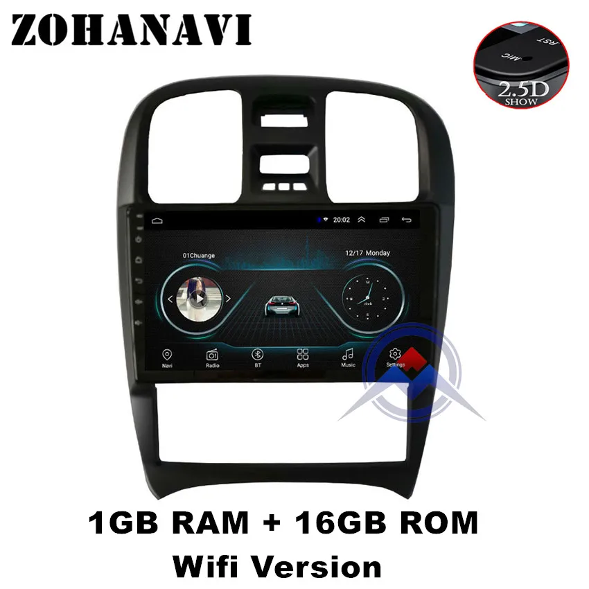 Radio 1G 16G ZOHANAVI 9 дюймов 2.5D Android 9,0 автомобильный DVD gps для hyundai Sanat EF Tagaz 2007 2004-2009 Автомобильный Радио стерео Мультимедийный плеер wifi - Цвет: Radio 1G 16G