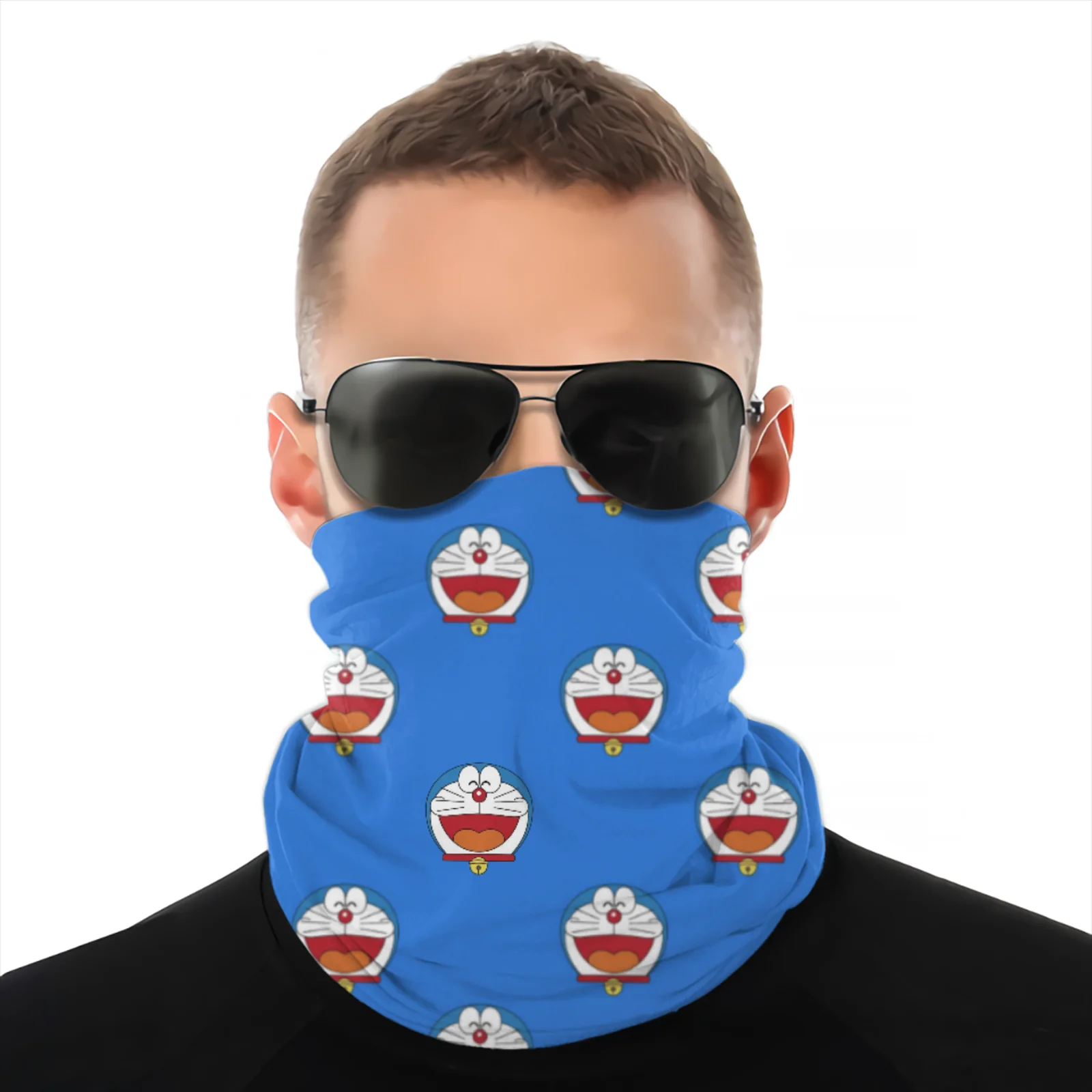 

3D printing Doraemon cartoon cosplay warm scarf women/men scarf mask