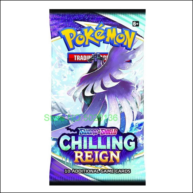 324pcs Carte Pokemon Sword And Shield Chilling Reign Cards Booster Box Collection Gift Pokmon For Children | Игрушки и хобби