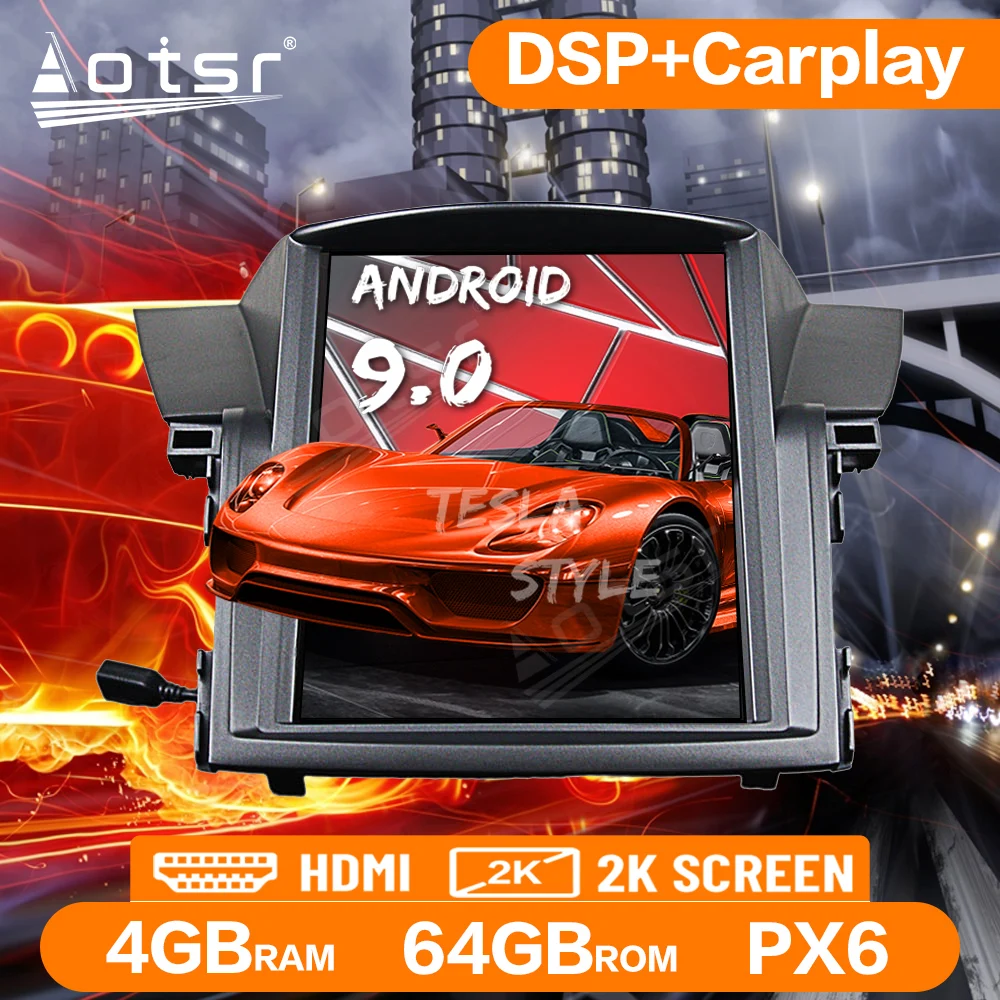 

Tesla Vertical Screen Android 9.0 Car Radio For Honda CRV 2012-2016 GPS Navigation Multimedia Player PX6 Auto Audio Stereo Unit