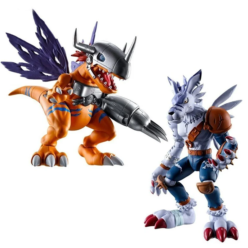 

Bandai Original 62726 Candy Toy Digimon 04 Metal Greymon Were Garurumon Set