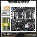 JINGSHA X99 двойная Материнская плата Intel Dual с Intel XEON E5 2699 V4 * 2 с 8*32 Гб DDR4 ECC память комбинированный комплект NVME USB3.0