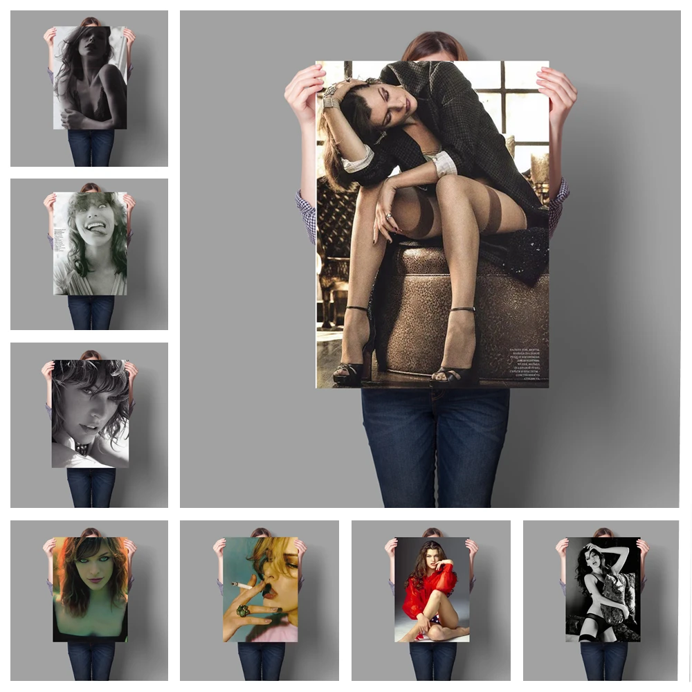 

Ukrainian Beauty Actress Milla Jovovich Lifestyle Photo Poster Hight Quality Home Decor Wall Art Cuadros Decoracion Salon