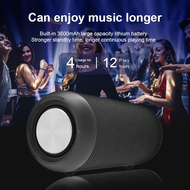 Высокая мощность Bluetooth динамик бас портативный беспроводной стерео сабвуфер