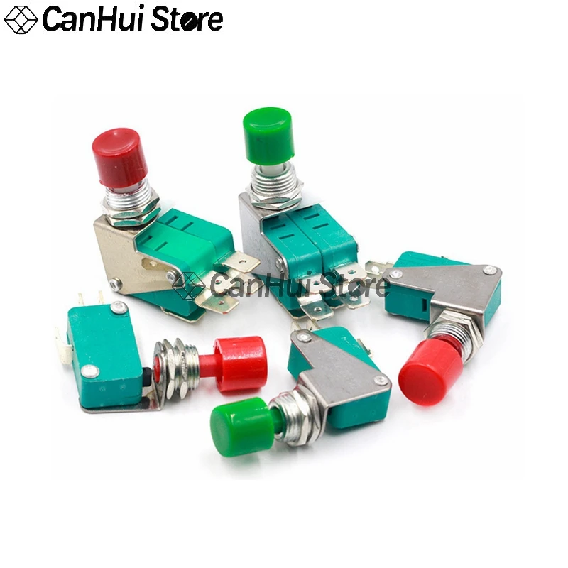 1PCS DS438-448 Small Self reset Inching Button Switch opening 12mm Single/Double knife Foot width 4.8mm/6.3mm DS438 DS448 - купить по