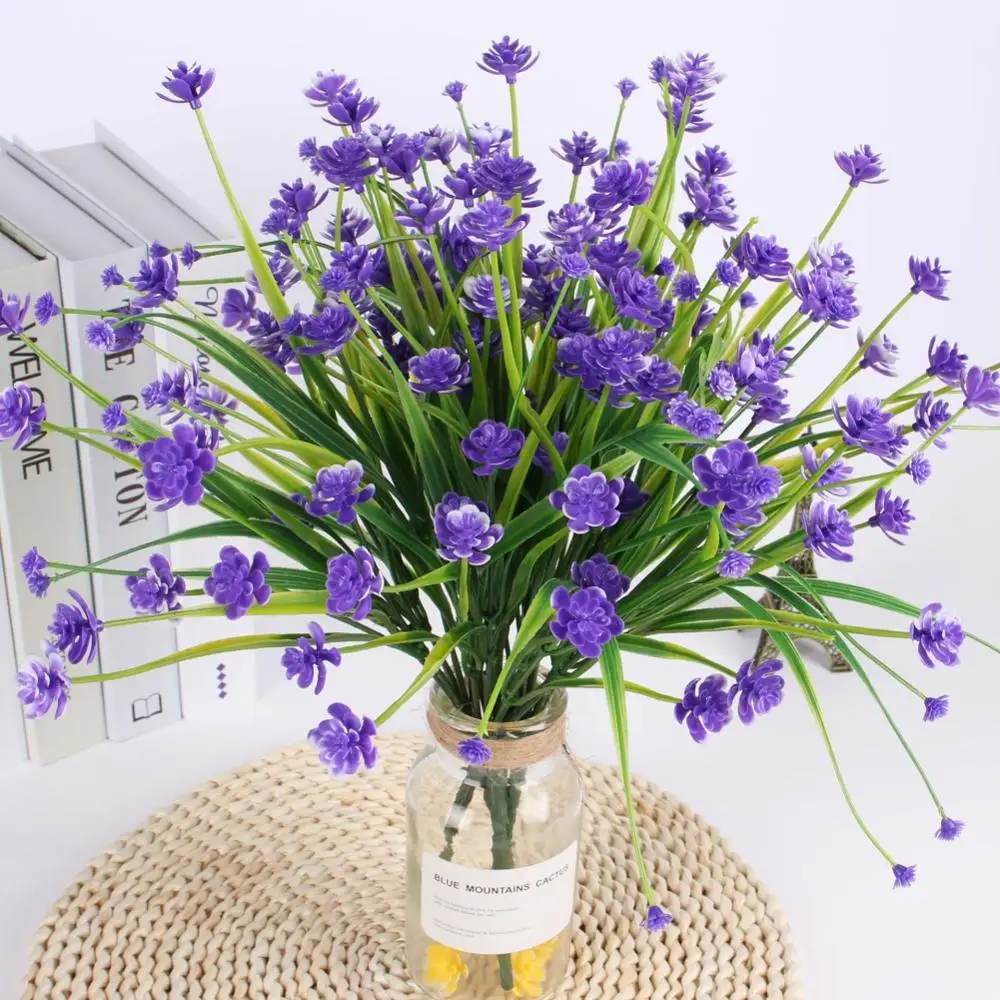 Искусственные цветы 1 пряди устойчивые к УФ-излучению для украшения сада | Дом и