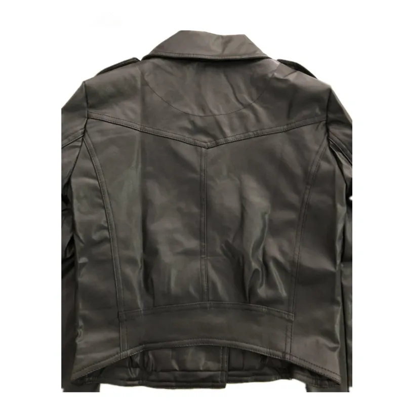 

Autumn Women Black Slim Cool Lady PU Leather Jackets Sweet Female Zipper Faux Femme Outwear Coat Plus Size JK254