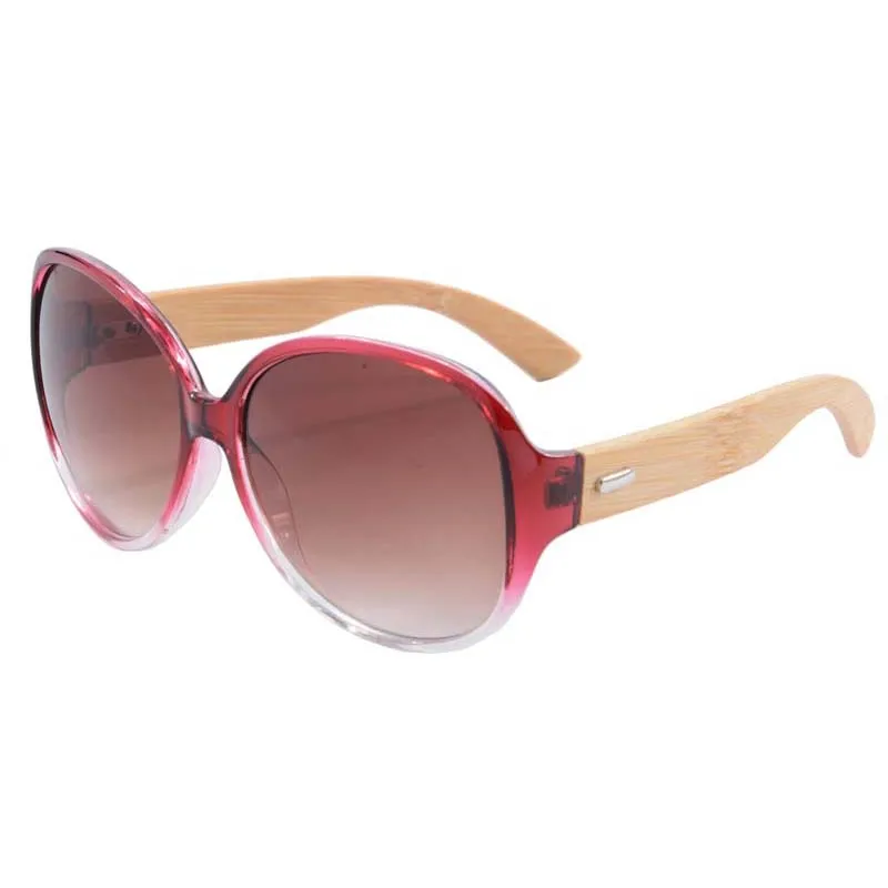 UOOUOO большие круглые оправы Солнцезащитные очки с деревянной оправой для