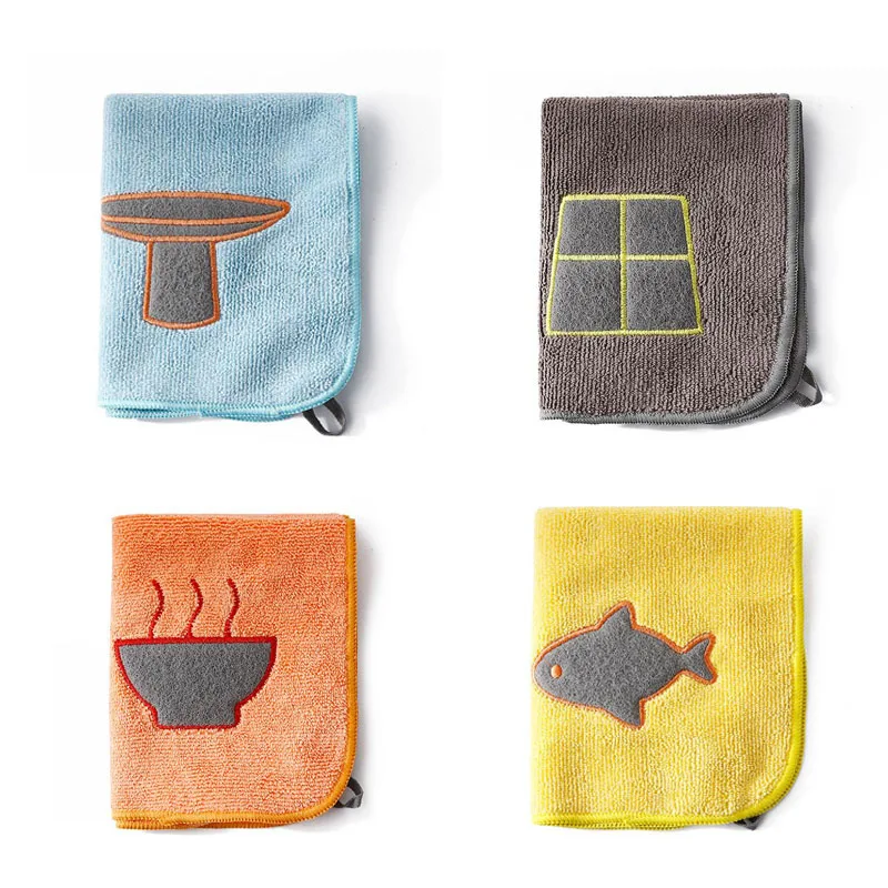 Кухонная мультяшная микрофибра губка для чистки супер впитывающее чистое