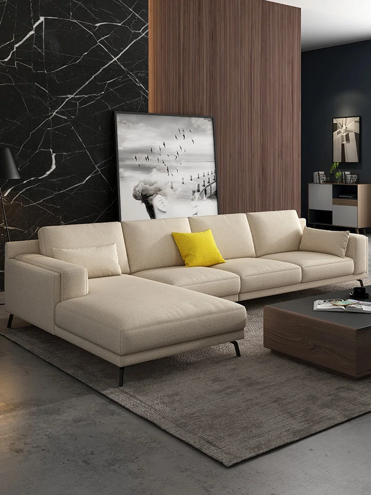 

Nordic latex fabric sofa small family living room integrated corner Princess combination washable simple modern furniture