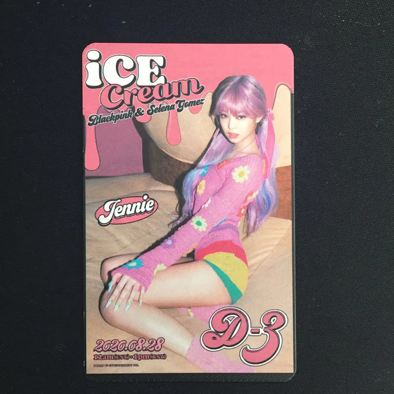 

BP X Selena Gomez Ice Cream Poster Photo Cards LISA JENNIE JISOO ROSE