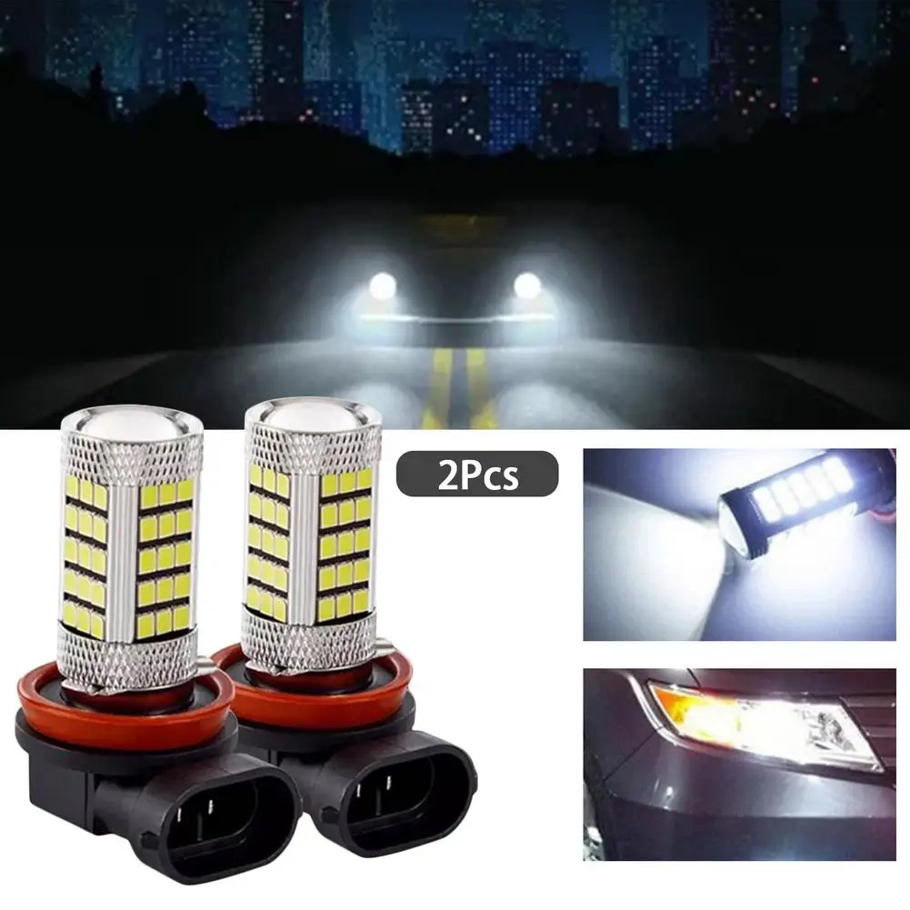 

2pcs H8 Headlight Bright Low Consumption Fog Lamp Low Power Consumption White Auto Fog Lamp Day Running Light Auto Foglamps