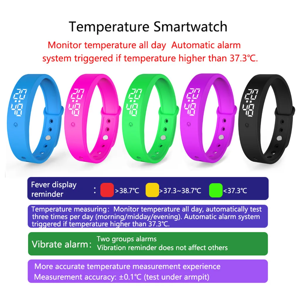 

Smart IP57 Waterproof Sport Watch 37.3 Body Temperature Monitor
