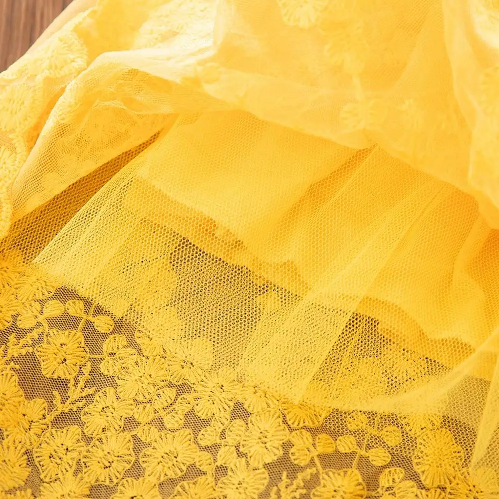

Children Formal Clothes Kids Girls Wedding Party Princess Dress Fashion Fly Sleeve Bow Flower Lace Party Dress Children's Vestid