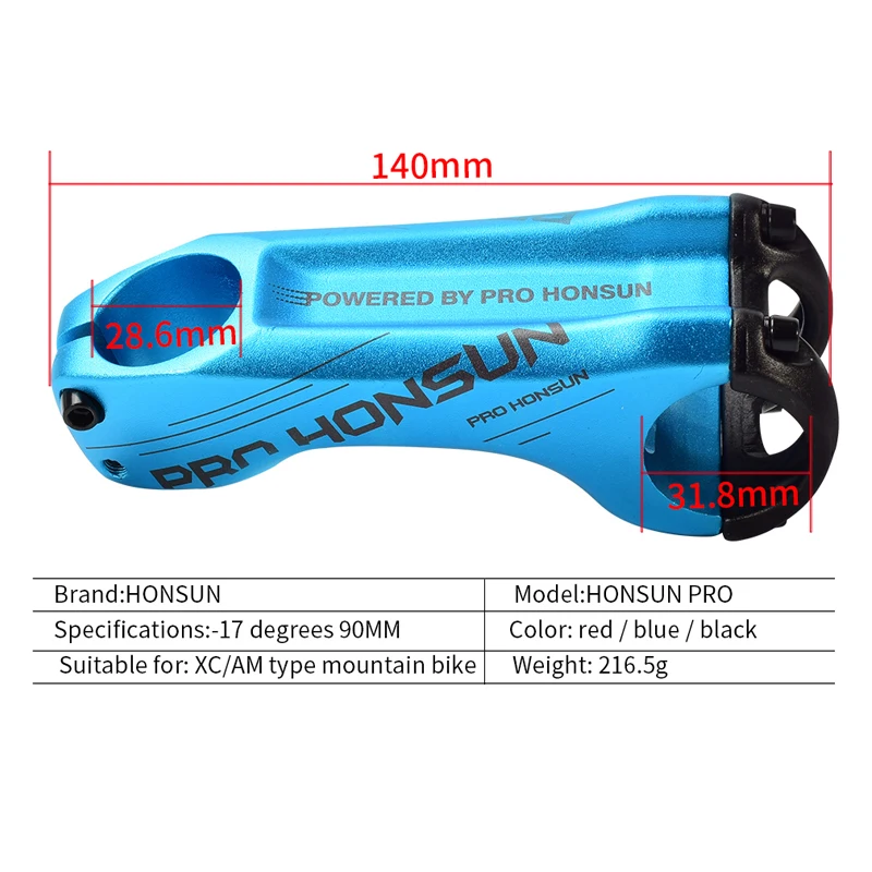 Вынос руля велосипеда PROHONSUN вынос для горного 31 8 мм 90 17 градусов XC | Спорт и