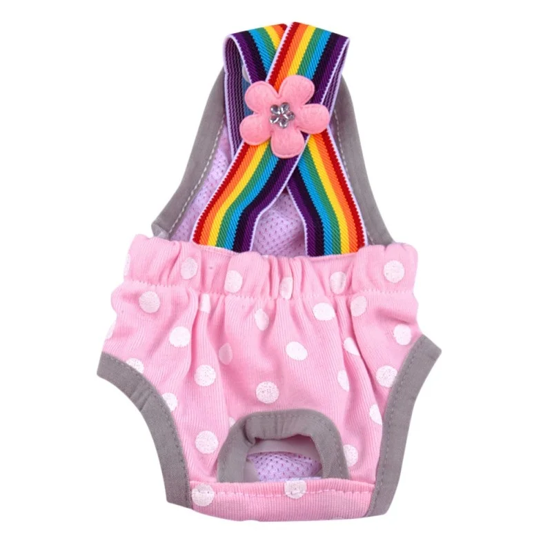 

New Dots Pet Diaper Dog Woman Underwear Sanitary Physiological Dog Pants Washable Female Shorts Panties Menstruation Panties