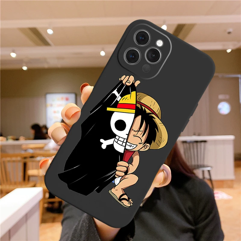 

Anime One Piece Luffy Zoro Nami Sanji Phone Case For New iPhone 13 12 Mini 11 Pro XS Max XR 6 7 8 Plus X SE2020 Soft TPU Cover