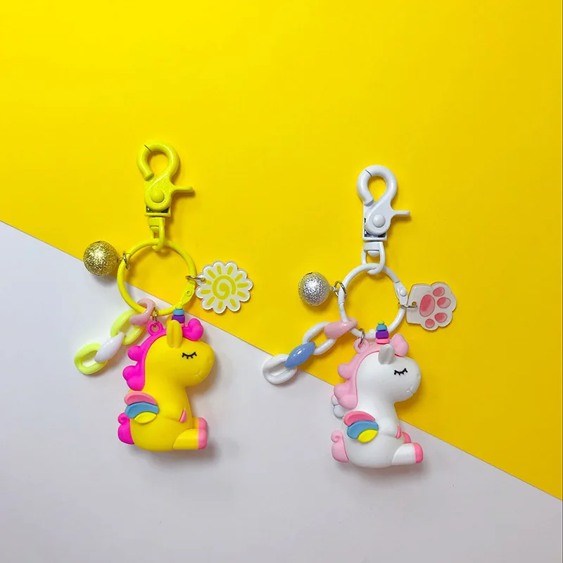 Цепочка для ключей в виде единорога женская простой креативный брелок Корейском