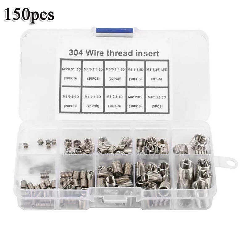 

W/ Box Repair Coil Insert Wear resistance 150PCS /set Accessories M3 M4 M5 M6 M8 New Practical