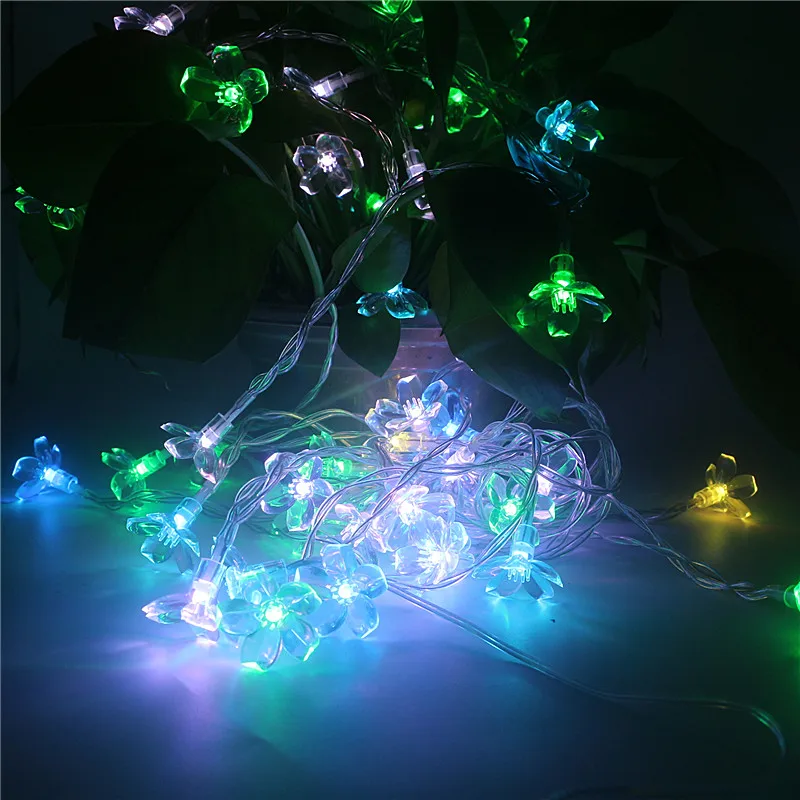 ASMTLED DC5V 10m 60 LED Полноцветная гирлянда USB сказочные микро цветущие вишни прозрачный