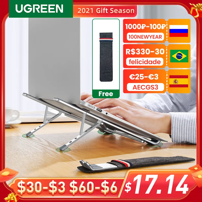 

UGREEN Laptop Stand Holder For Macbook Air Pro Foldable Aluminum Vertical Notebook Stand Laptop Support Macbook Pro Tablet Stand