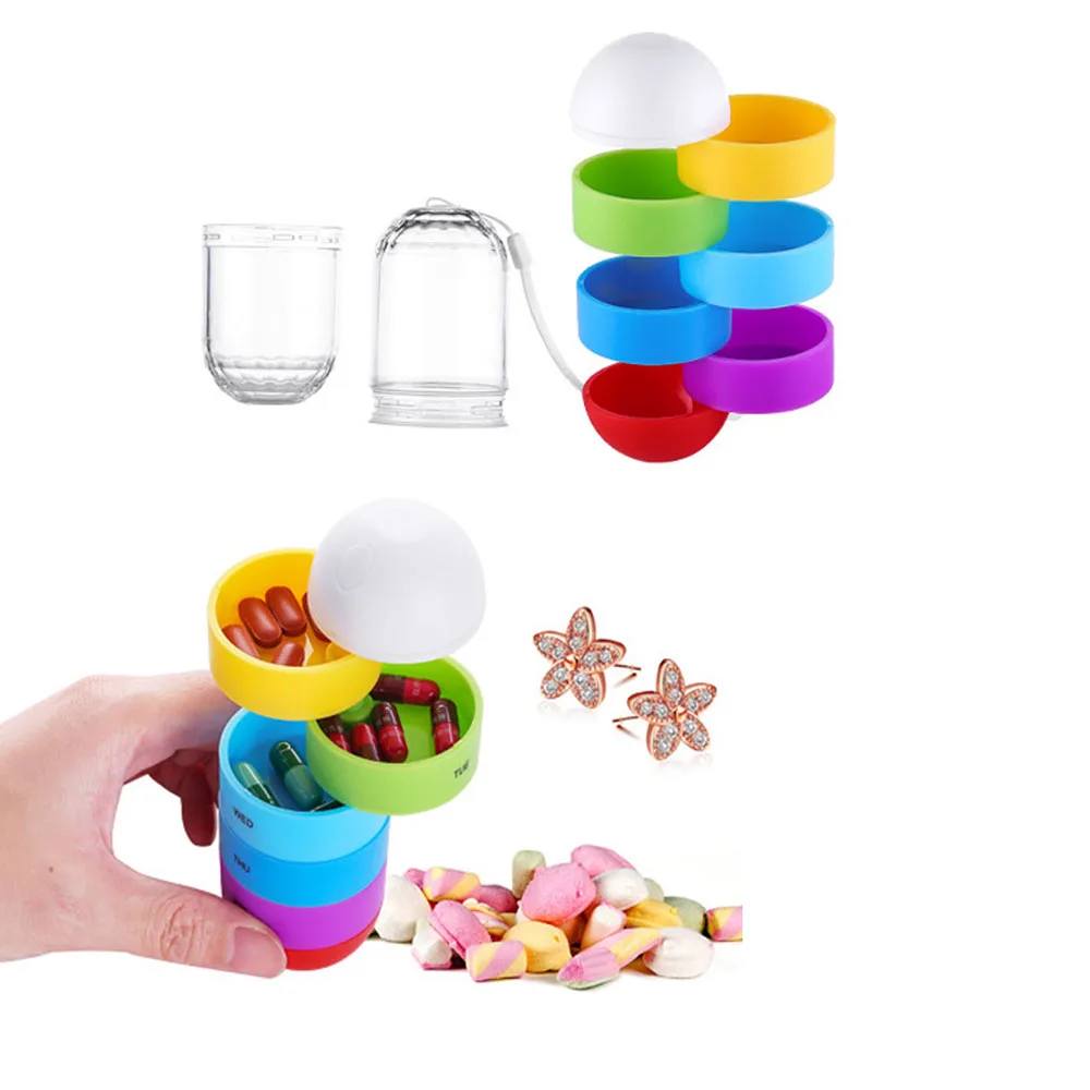 Портативная Водонепроницаемая красочная таблетница держатель для бутылок