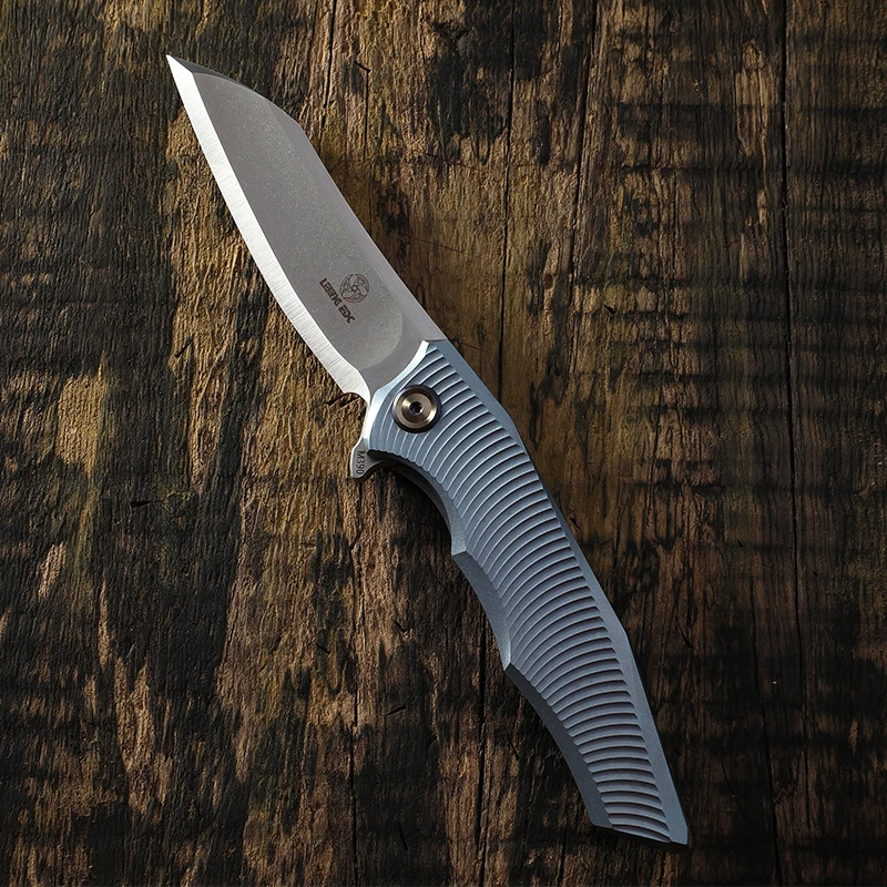 Blue LI BING M390 складной нож TC4 с титановой ручкой тактические походные Ножи EDC инструменты для самообороны охоты - Цвет: Blue