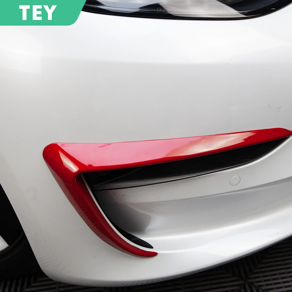 Передняя противотуманная накладка TEY 2021 для Tesla Model 3 модель Y ABS углеродное волокно