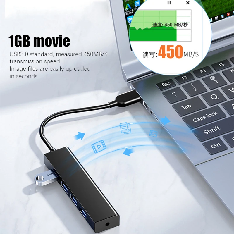 Портативный разветвитель 4 в 1 USB 3 0 2 OTG хаб кардридер многофункциональный для