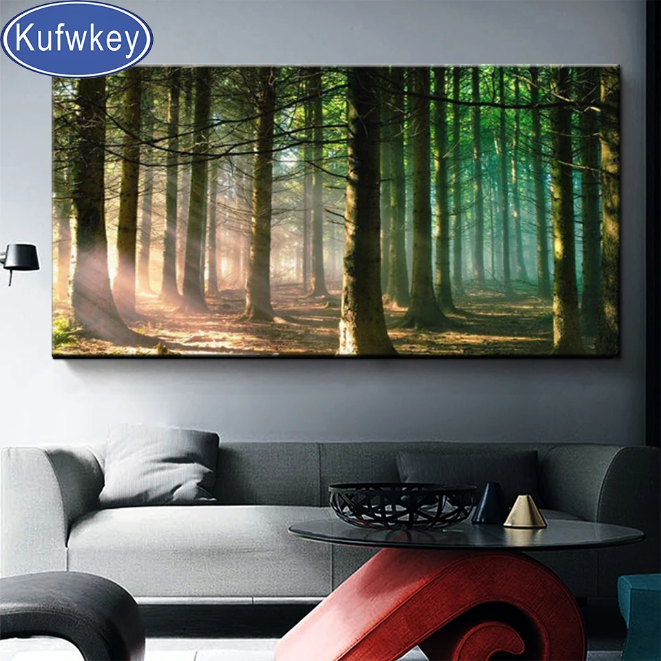 

Forest scenery full square round drill 5d diy large size diamond painting landscape,mosaic set diamond full embroidery fantasy