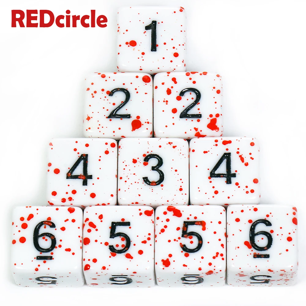 Набор многосторонних непрозрачных цифровых кубиков для игры на доску 10