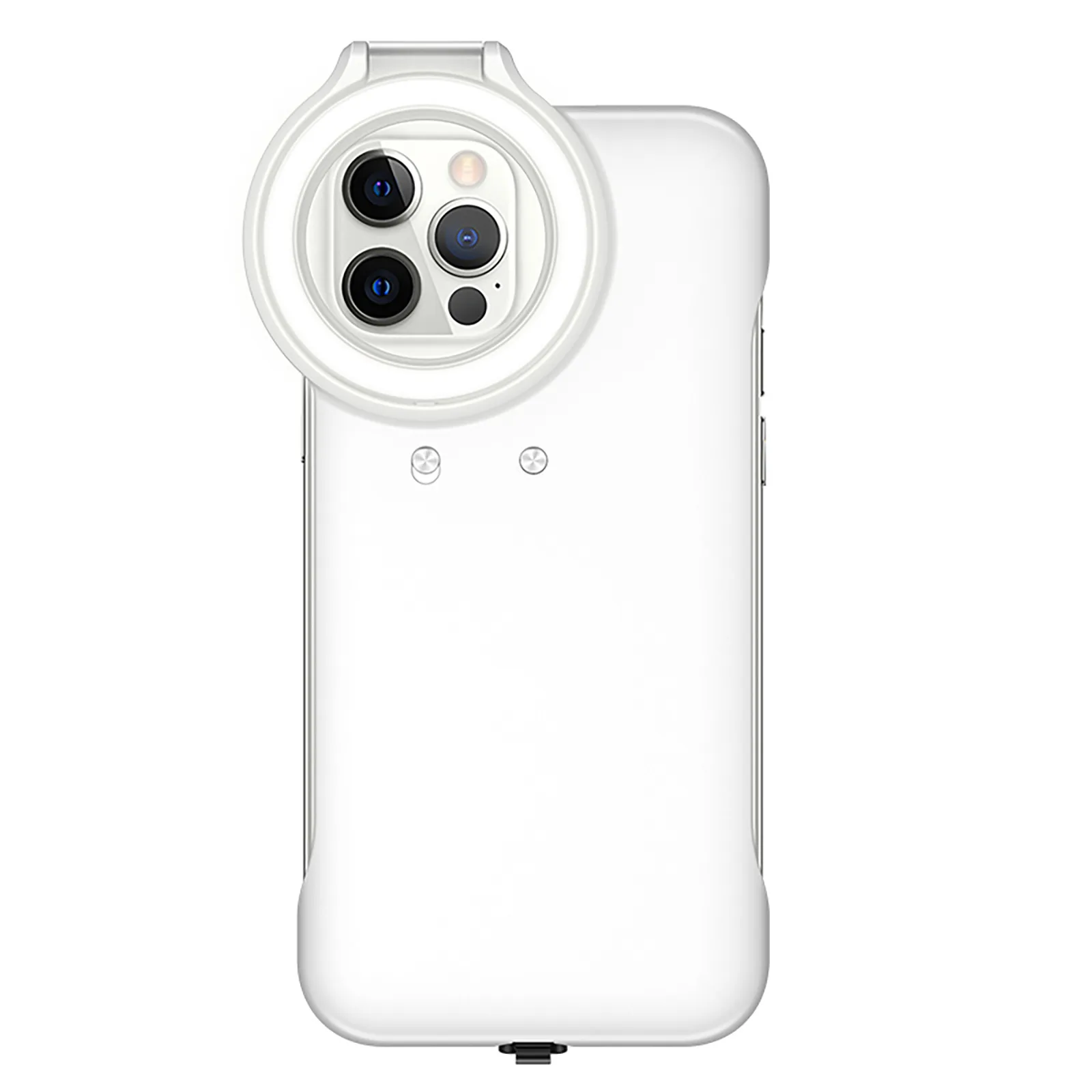 

For IPhone12/12Pro Fashion Ring Fill-Light Mobile Phone Protective Case (6.1 in)