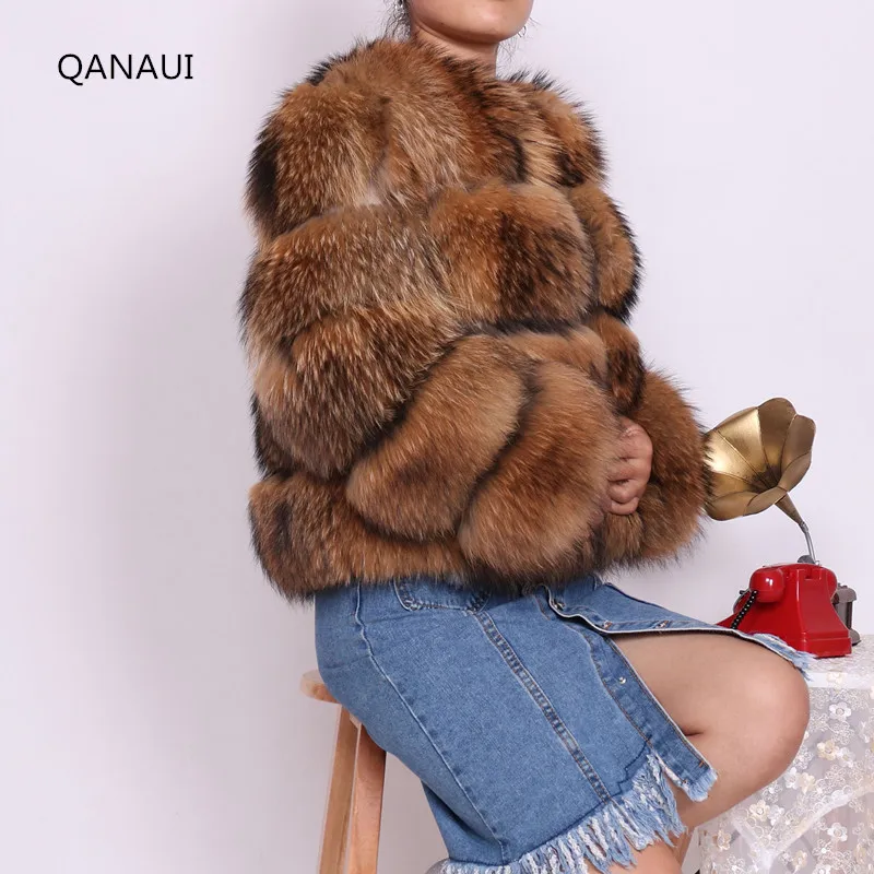 

2021 New Raccoon Coat Women's Detachable Vest 100 % Natural Raccoon Short Thermal Top