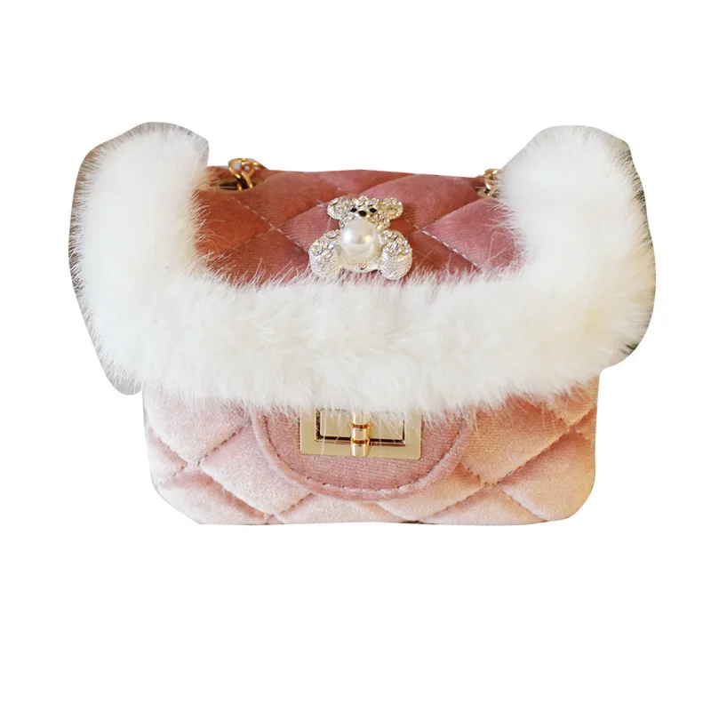 

Korean Style Kids Purses and Handbags Velour Girls Crossbody Bags Cute Little Girl Small Coin Wallet Pouch Baby Purse Gift