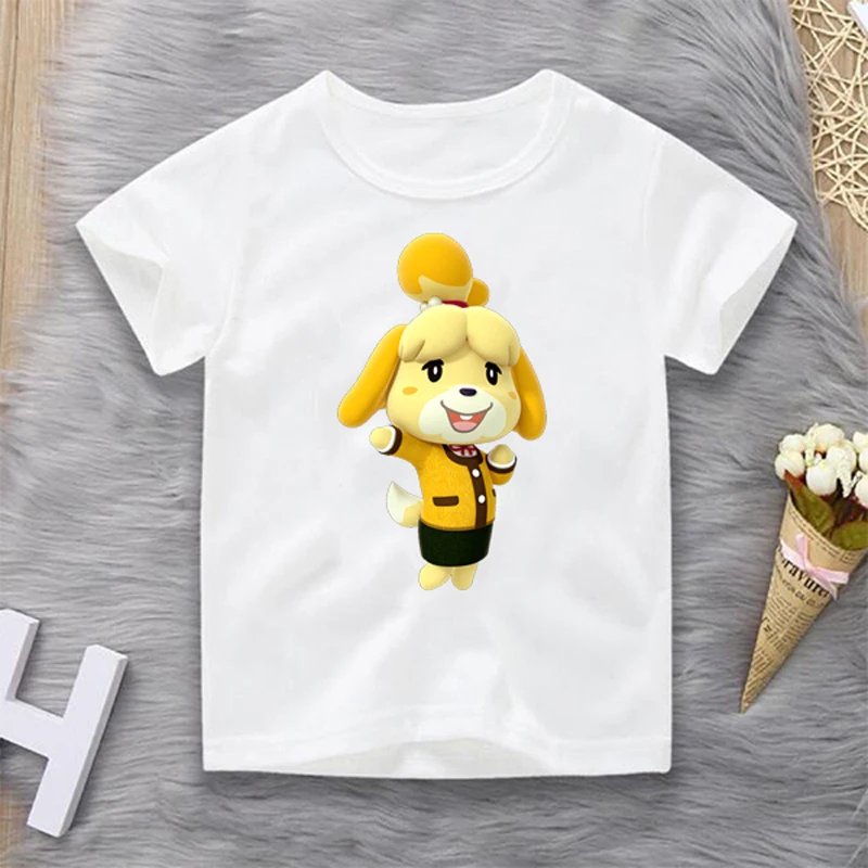 

Animal Crossing T-shirts Summer Costume Baby Boys Girls Clothing Children T Shirts Cartoon Print Children's Wear