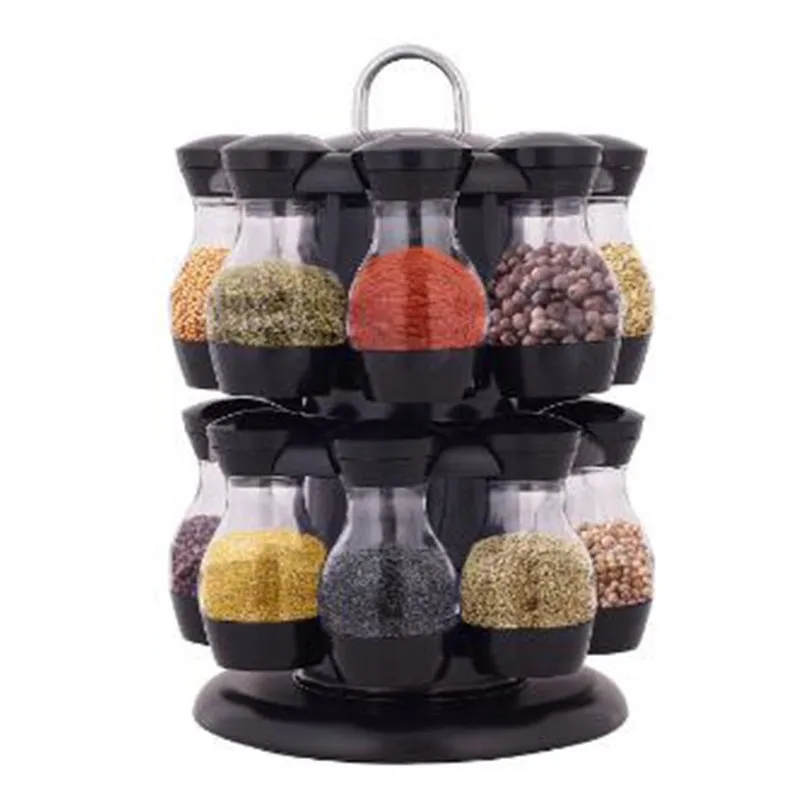 Банка для специй вращающаяся на 360 градусов подставка полка кухонный органайзер