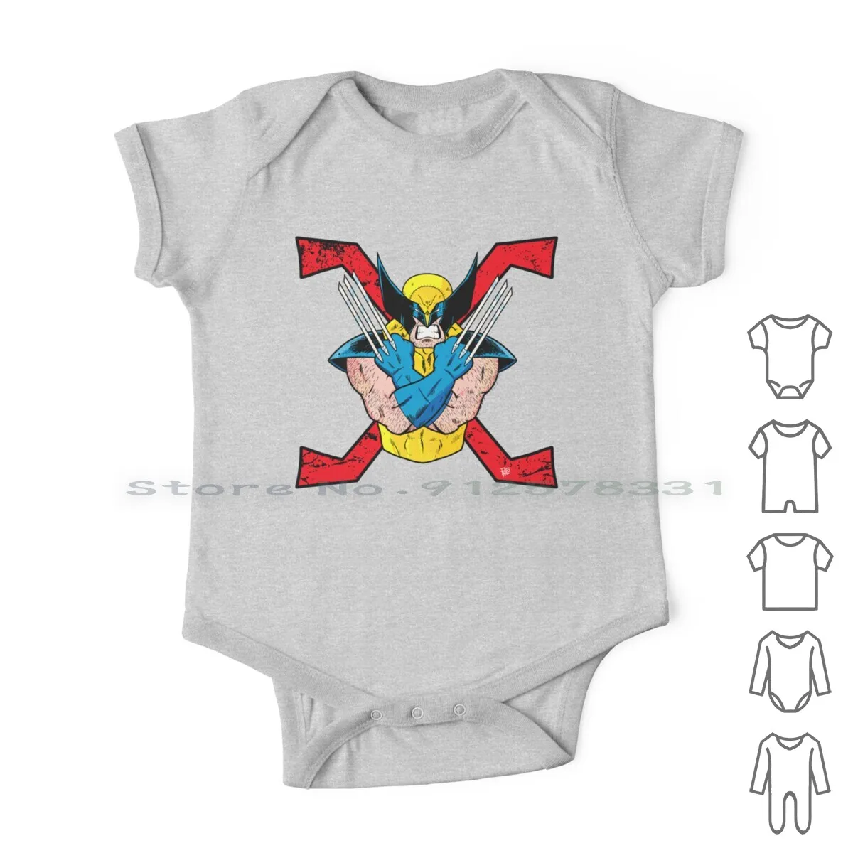 

Wolvie Одежда для новорожденных, комбинезоны, хлопковые комбинезоны, комиксы, Канада, Классические когти 90-х годов, мутанты для младенцев, с длинным рукавом, без рукавов