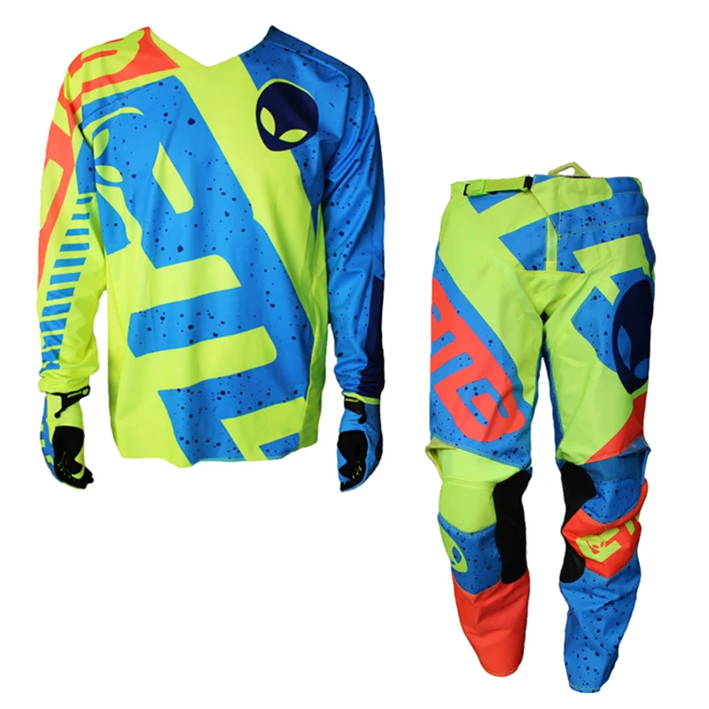 

ETBIKE Motocross Racing Suits Man Motorbike Motorcycle Off Road Riding Jersey Pants Bike Cycling Clothing Set
