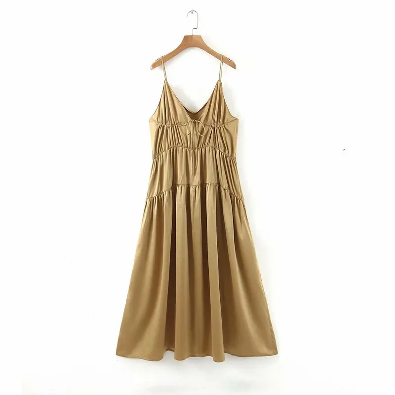 Ms XL2826 европейский и американский ветер 2020 летняя одежда новое Золотое Платье на