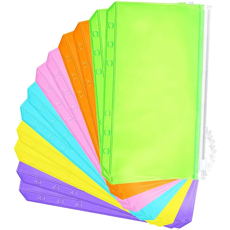 

Budget Binder, Cash Envelopes for Budgeting, A6 Binder Pocket, Budget Binder with Zipper Envelopes