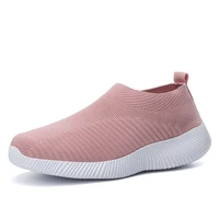 running shoes for women mesh breathable casual slip on flat walking sneakers loafers ladies sport footwear high quality