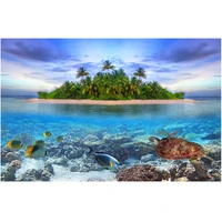 colorful print wall tapestry beach scenery tapestry m043