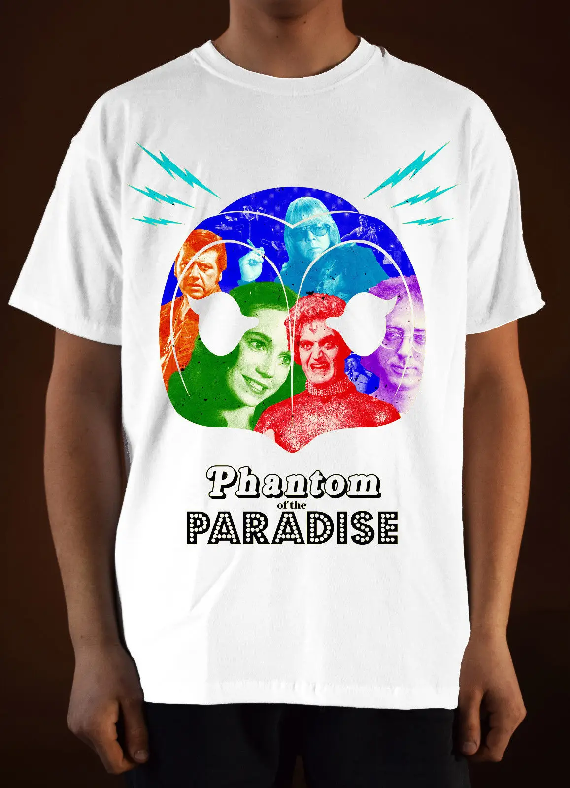 

PHANTOM OF THE PARADISE Colorfull Movie Poster Ver. T-Shirt (White) S-3XL Printed Mens T Shirt Fashion Classic Top Tee