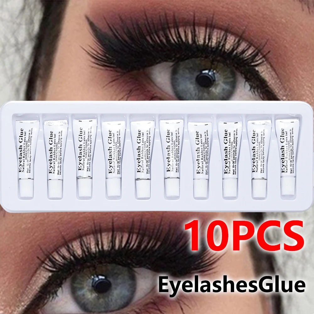 10 шт. водостойкие прозрачные накладные ресницы клей с двойным веком долговечные